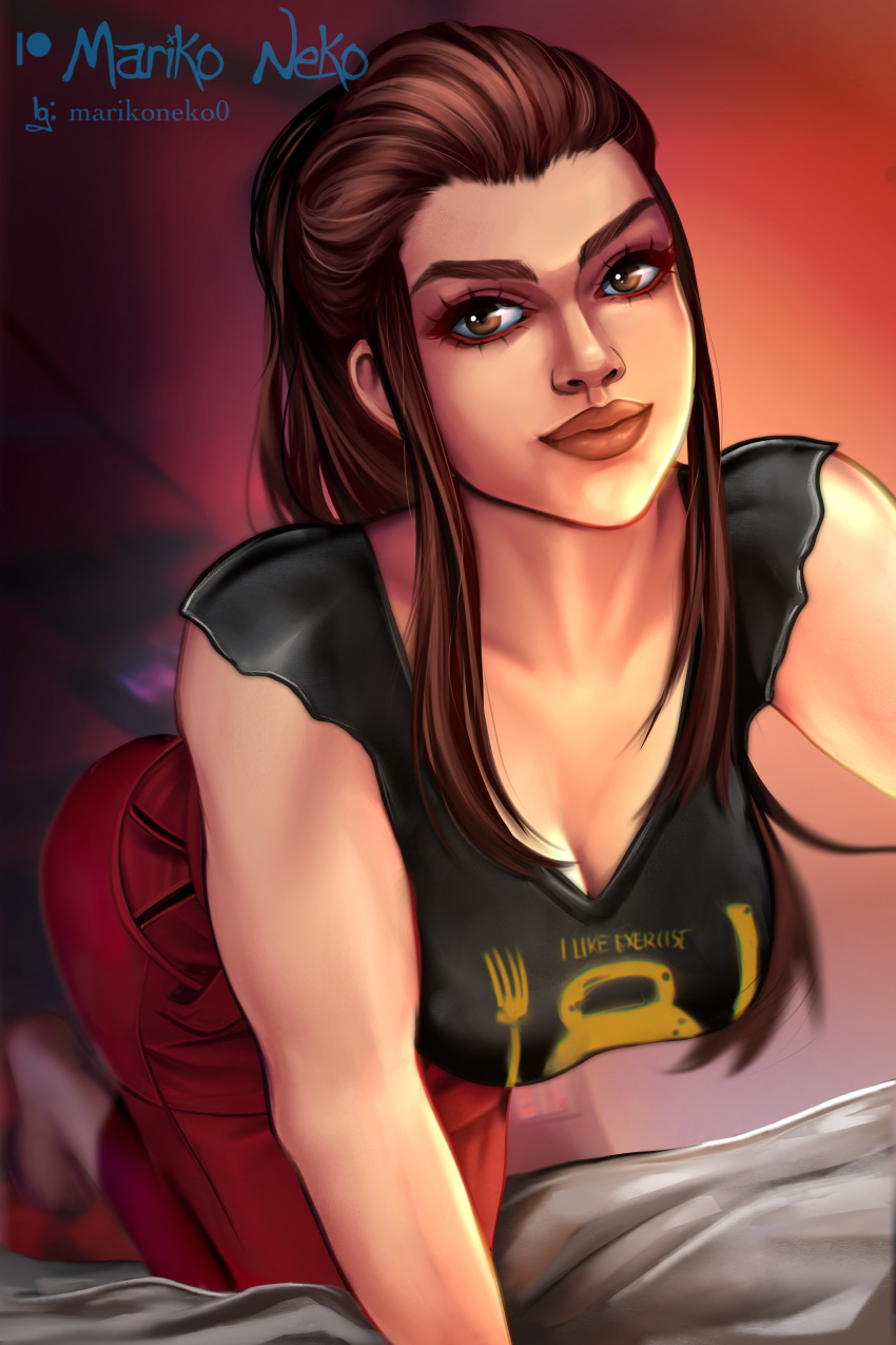 all_fours blizzard_entertainment brigitte brigitte_lindholm looking_at_viewer marikoneko marikoneko0 overwatch overwatch_2