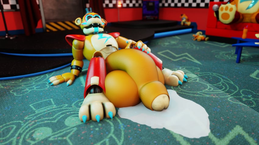 cum dick five_nights_at_freddy's fnaf freddy_(fnaf) freddy_fazbear gay glamrock_freddy_(fnaf) hyper hyper_balls hyper_cum hyper_genitalia hyper_penis male_only penis richardbunbon