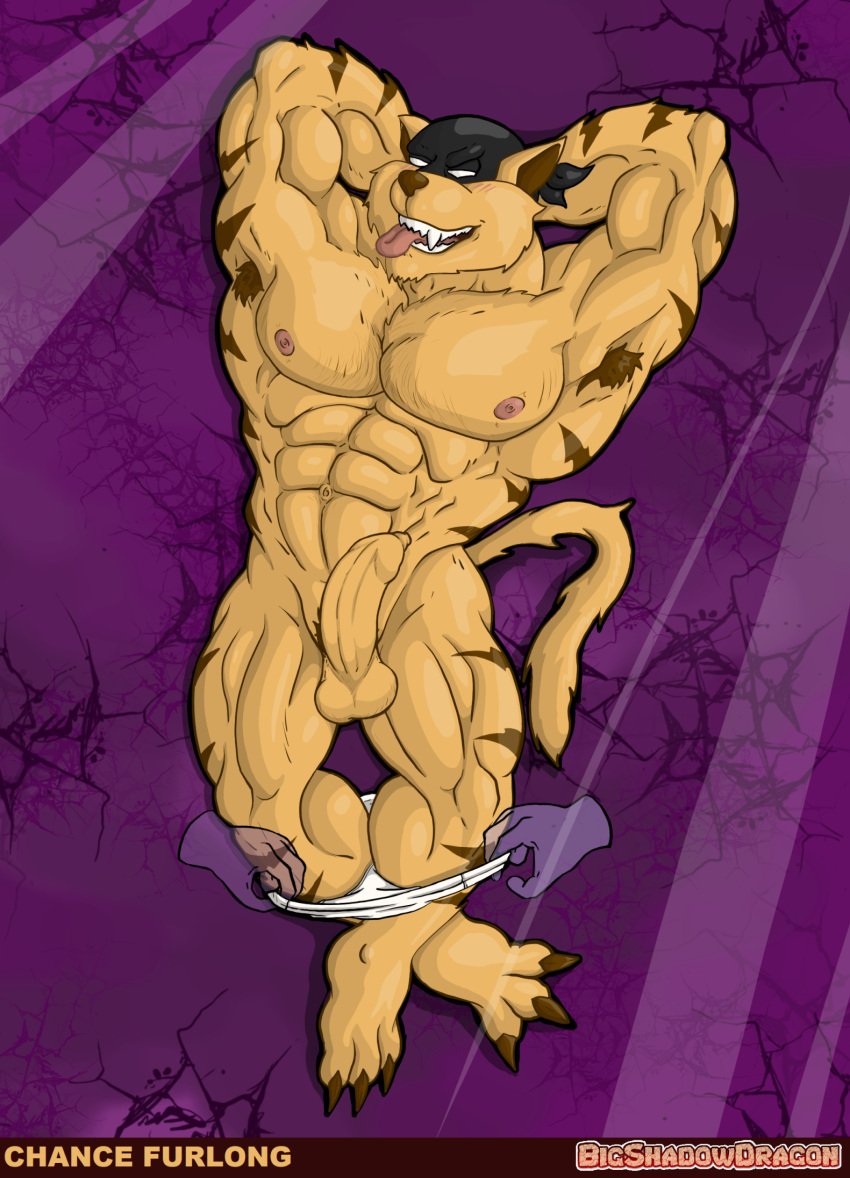 abs anthro balls barefoot biceps bigshadowdragon chance_furlong clothed clothing domestic_cat feet felid feline felis foreskin fur genitals hanna-barbera hi_res humanoid_feet humanoid_genitalia humanoid_hands humanoid_penis male mammal muscular muscular_anthro muscular_male navel nipples nude partially_clothed pecs penis plantigrade quads simple_background solo swat_kats underwear underwear_down undressing unretracted_foreskin