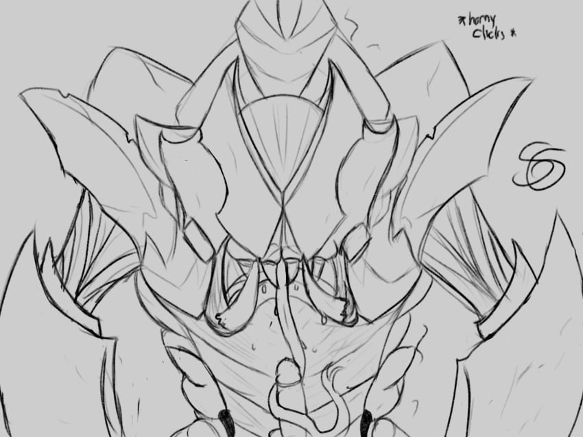 arthropod feral feral_on_human league_of_legends monster rek&#039;sai scribblygumbo sketch tongue tonguejob