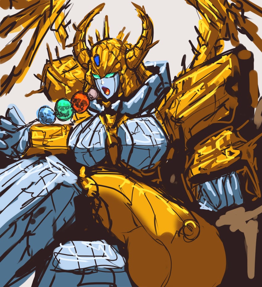 cosmic_horror crossed_legs cybertronian dango female female_only genderswap_(mtf) giant_female giantess goddess horns macro macro_female mechanical_wings no_background open_mouth planet planet_eating planets rule_63 sitting sitting_cross_legged spikes thick_thighs transformers transformers_g1 unicron waaka_horror white_skin yellow_skin