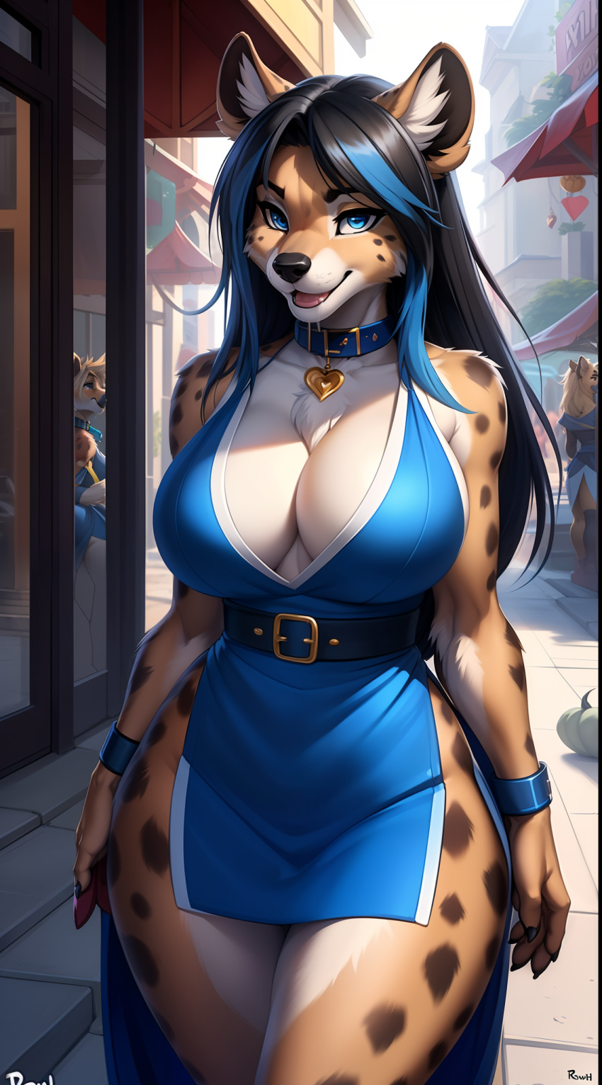 ai_generated animal_ears animal_humanoid anthro ass big_ass big_breasts cute female female_only furry furry_ass furry_breasts furry_ears furry_female furry_only furry_tail hi_res hyena hyenaloverai mai_shiranui_furry mammal nai_diffusion seductive stable_diffusion