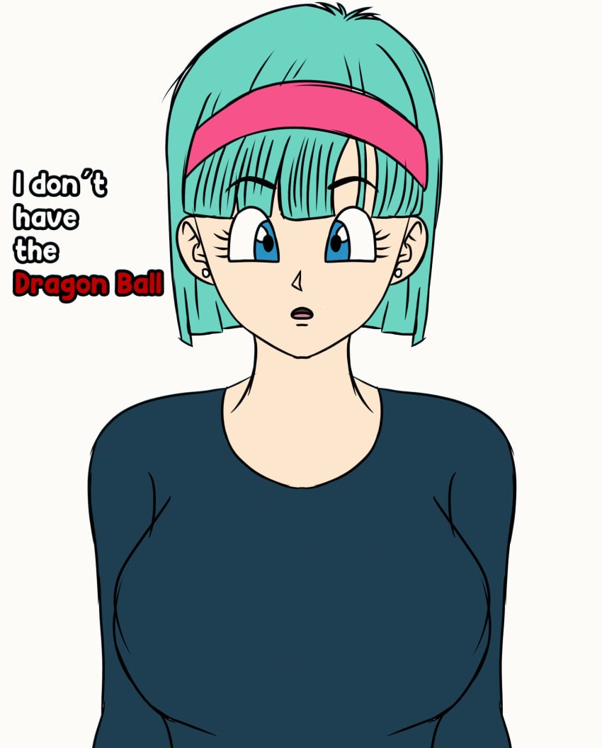 animated big_breasts blue_eyes blue_hair bounce bouncing_breasts breasts_out bulma_briefs bulma_briefs_(frieza_saga) clothing dragon_ball dragon_ball_z gif looking_at_viewer pink_nipples sketch sketchdrif smile text