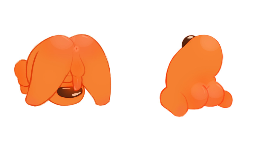 amogus among_us anthro anus aroused ass genitals hi_res innersloth male orange_body orange_penis penis rick_dick