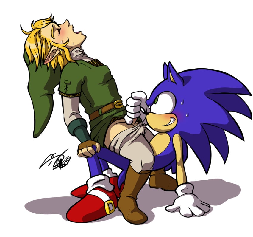 anal blue_fur crossover furry handjob hedgehog human link link_(twilight_princess) male male_only mammal multiple_males rockgaara sex sonic_(series) sonic_the_hedgehog the_legend_of_zelda twilight_princess uncensored yaoi