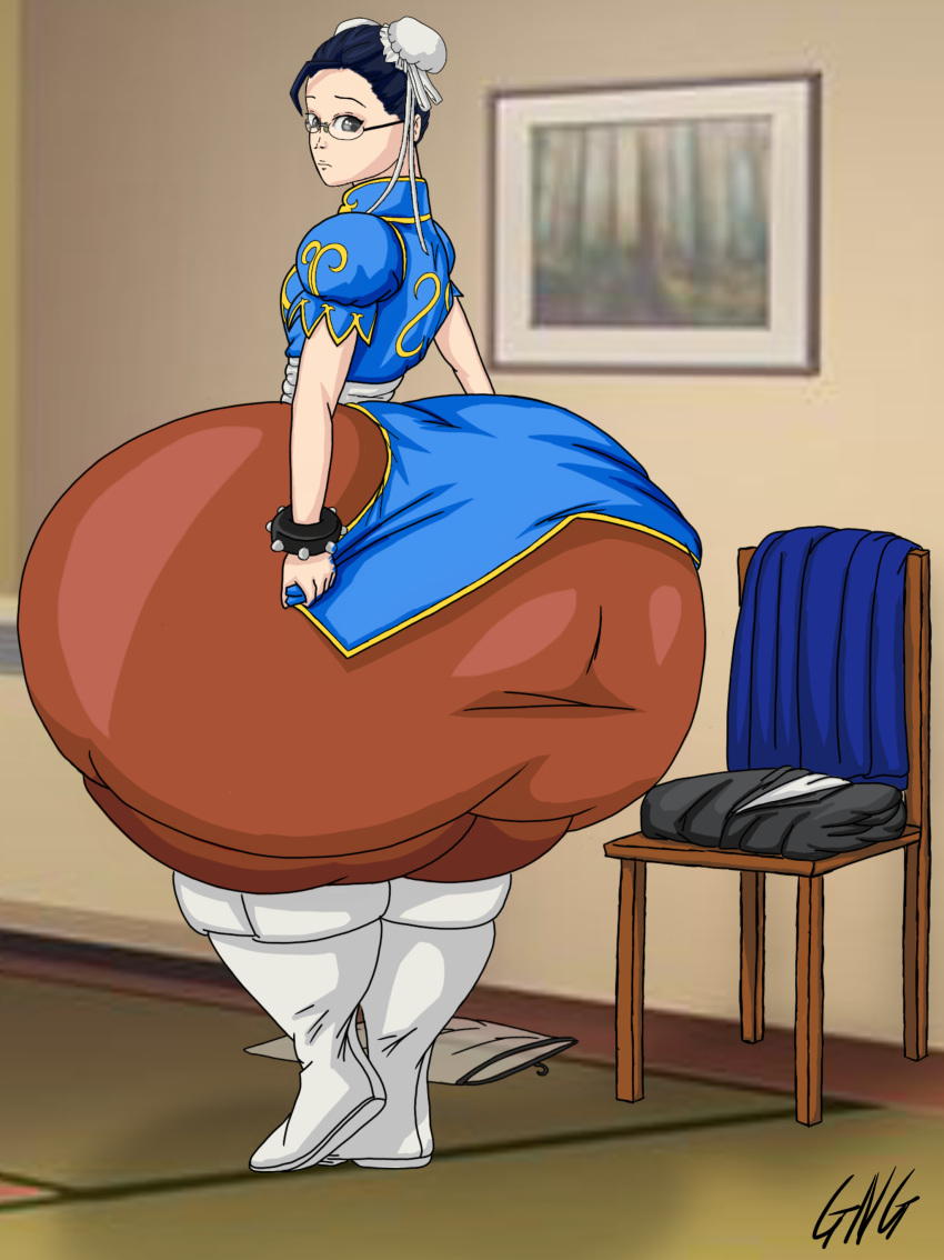 1girls 2017 ass_bigger_than_head ass_bigger_than_skirt ass_bigger_than_torso ass_body chun-li_(cosplay) enormous_ass goodnotgreat growth_academy huge_ass hyper hyper_ass hyper_hips luckyjack020 massive_ass shiori_matsumoto tagme wide_hips