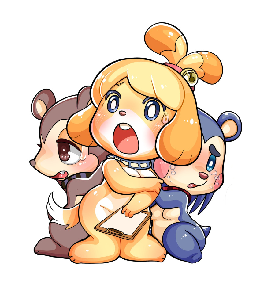 animal_crossing breasts female female_only isabelle_(animal_crossing) mabel_able nintendo nude oposa sable_able tagme uyu