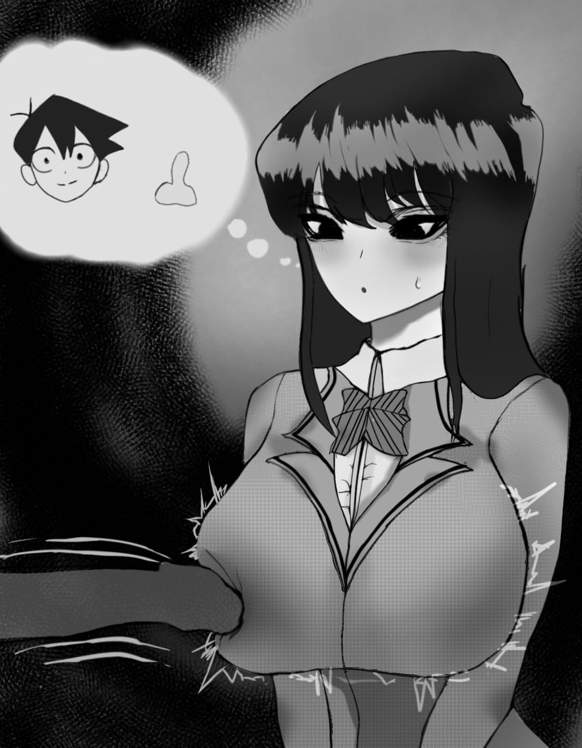 big_breasts big_penis blush cheating dark-skinned_male kinkylingky komi-san_wa_komyushou_desu komi_shouko netorare ntr size_difference small_penis