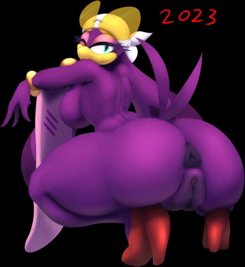 anthro anus ass astroodragon avian beak big_ass bird breasts clothing female footwear genitals headwear hi_res high_heels looking_at_viewer looking_back looking_back_at_viewer mostly_nude nude one_eye_closed pussy sadflowerhappy sega solo sonic_(series) sonic_riders sonic_the_hedgehog_(series) wave_the_swallow wink