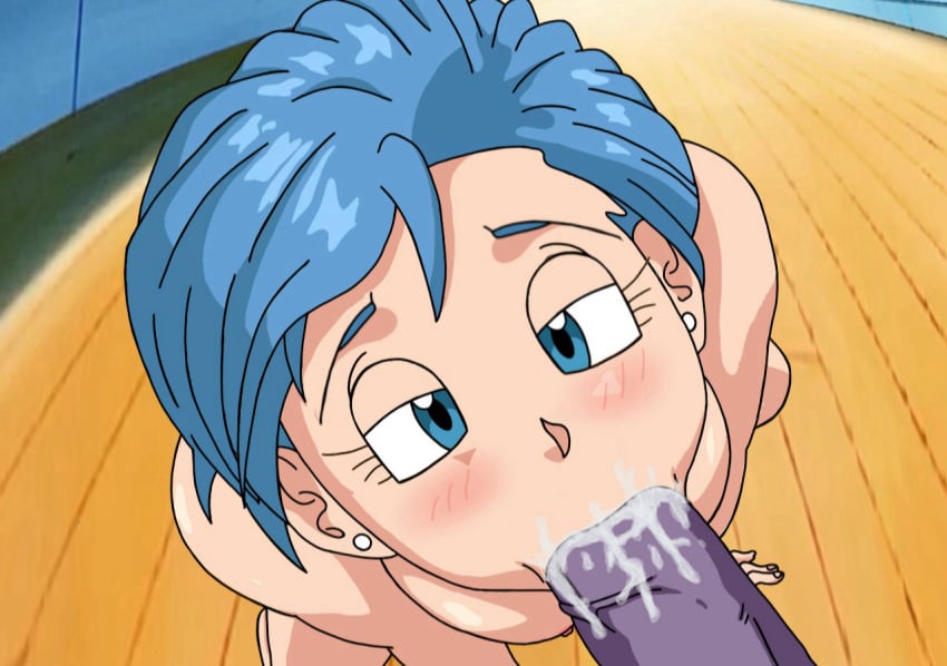 1boy 1girls anthro anthro_on_human areolae beerus blue_eyes blue_hair blush breasts bulma_briefs cum cum_in_mouth cum_inside deity divine_cum dragon_ball dragon_ball_super fellatio female furry god god/human half-closed_eyes human innerfiire kneeling male nipples oral penis purple_skin short_hair source_request straight veiny_penis