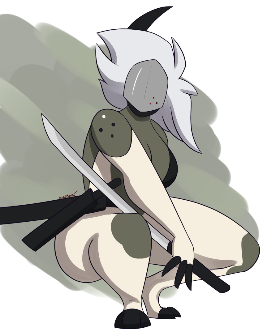 absol big_breasts breasts dewwydartz female law_(dewwydartz) pokemon pokemon_(species) raiden_(cosplay) thick_thighs wide_hips