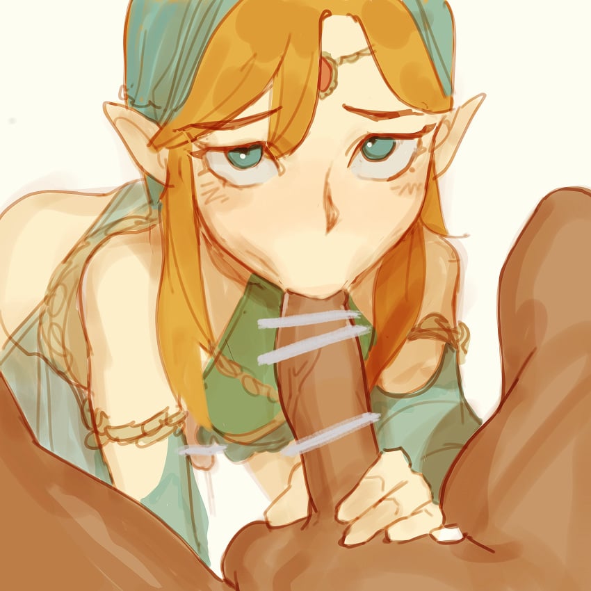 2boys bar_censor blue_eyes breath_of_the_wild censored crossdressing dark-skinned_male dark_skin eliedraws fellatio femboy forehead_jewel gay gerudo_link gerudo_set_(zelda) highres light-skinned_male light_brown_hair light_skin link link_(breath_of_the_wild) looking_at_viewer male_focus multiple_boys oral penis pointy_ears the_legend_of_zelda the_legend_of_zelda:_breath_of_the_wild yaoi