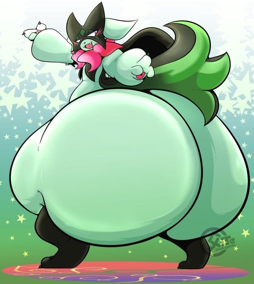 big_ass bubble_butt huge_ass meowscarada pokemon rakugakite thick_thighs wide_hips