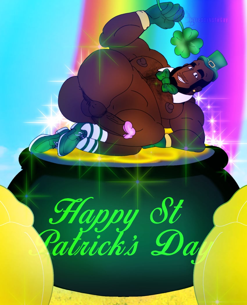 animan animanstudios axel_(animan) axel_in_harlem male male_only masculine solo st._patrick's_day tagme