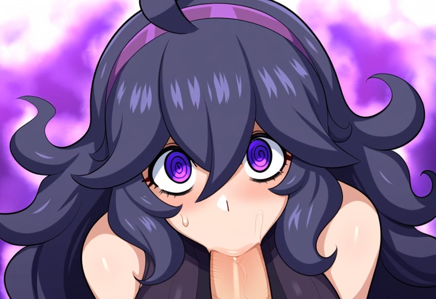 1boy 1girls ai_generated big_breasts big_penis cleavage female from_above hex_maniac huge_breasts large_breasts mullon novelai penis pokemon pokemon_xy straight