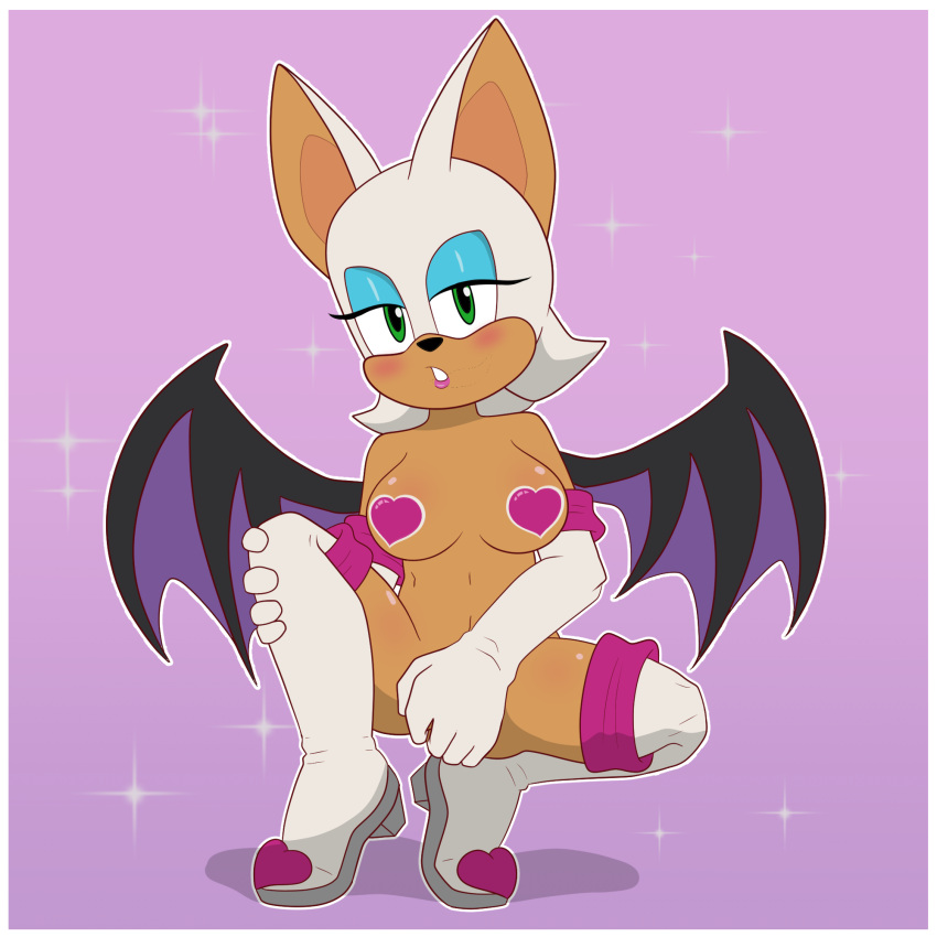 anthro armwear bat boots breasts clothing elbow_gloves female footwear gloves handwear hi_res kamikiller knee_boots knee_highs legwear mammal nude rouge_the_bat sega solo sonic_(series) sonic_the_hedgehog_(series)