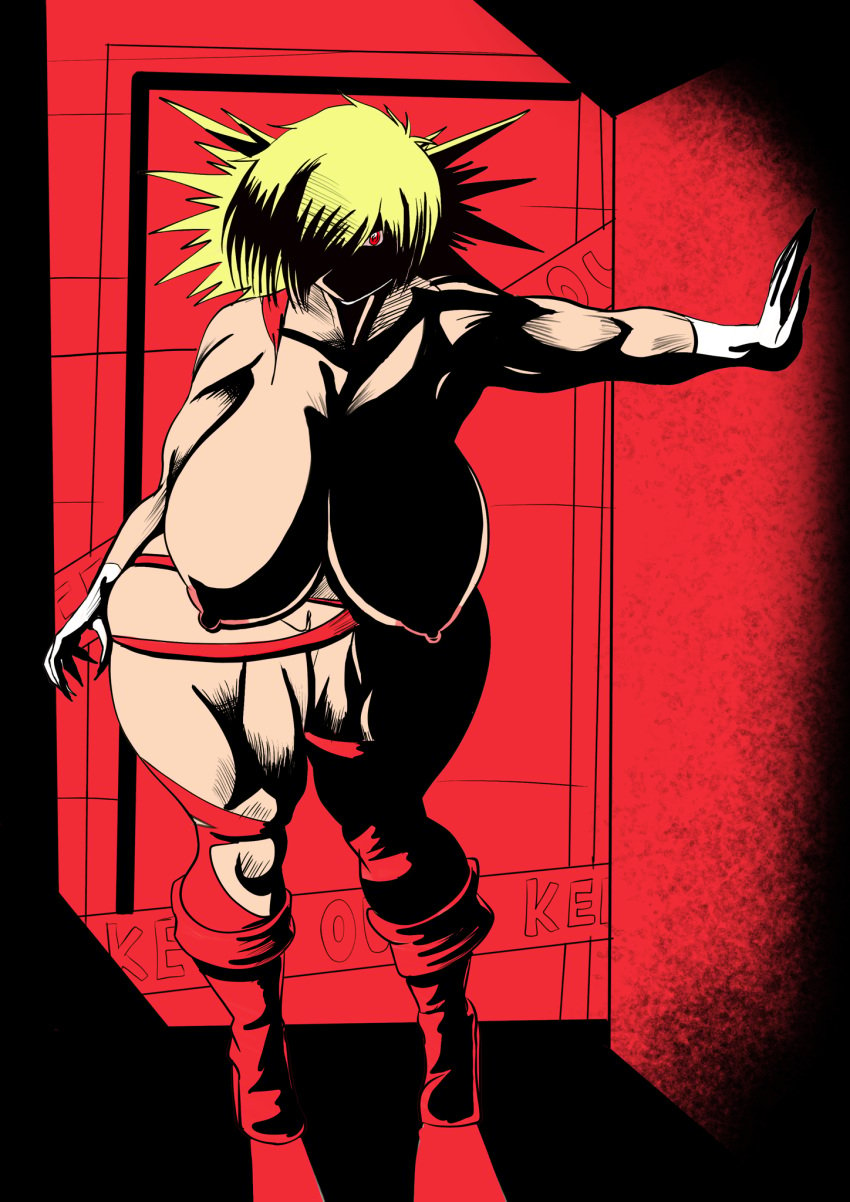 alternate_ass_size alternate_breast_size annon blonde_hair hellsing hellsing_ultimate huge_ass huge_breasts seras_victoria shaded_face shadow thick_thighs torn_clothes torn_clothing vampire vampire_girl