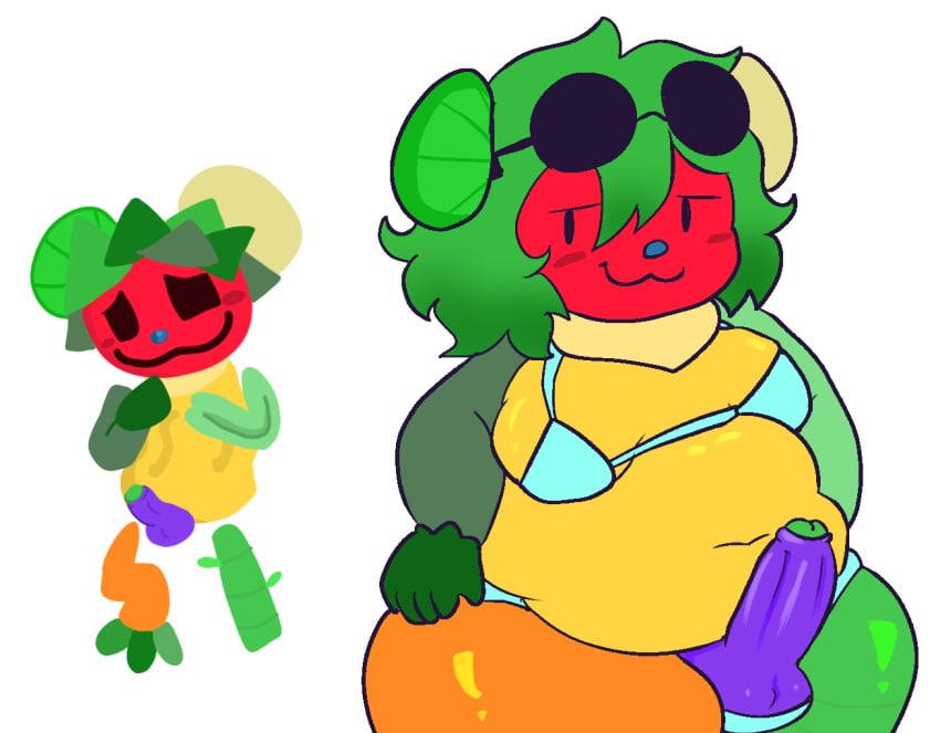 1boy 2024 :3 anthro anthro_only balls bear bear_(game) bikini blue_bikini blush chubby chubby_anthro chubby_belly chubby_male circular_glasses fat femboy femboy_focus femboy_only feminine feminine_male furry furry_only glasses glasses_on_head green_hair grossthing_(artist) humanoid_genitalia humanoid_penis i_need_special_guest_r34 male male_anthro male_focus male_only medium_hair moobs navel no_humans penis penis_out penis_out_of_underwear plant plant_humanoid plump purple_penis roblox roblox_game smug style_emulation style_parody testicles thick thick_thighs thighs ursid ursid_humanoid ursine ursine_humanoid vegetable vegetable_humanoid veggie_(bear) wide_hips