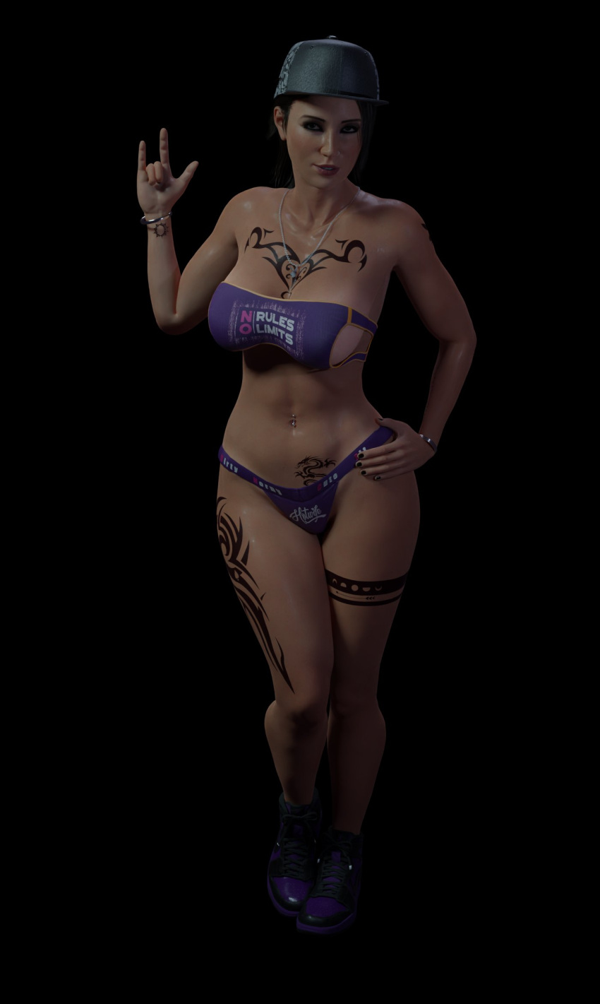 3d baseball_cap bimbo brown_hair busty cap female female_only hourglass_figure lara_croft lara_croft_(survivor) long_hair makeup ponytail sicipo6908 skimpy skimpy_clothes sneakers tattoo tomb_raider tomb_raider_(survivor) wide_hips