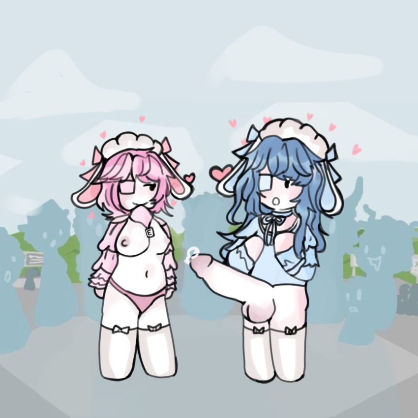 2girls emi_fanshi femboy nfdhrnhdexwfygcbeqcn oc original original_art original_characters roblox robloxian