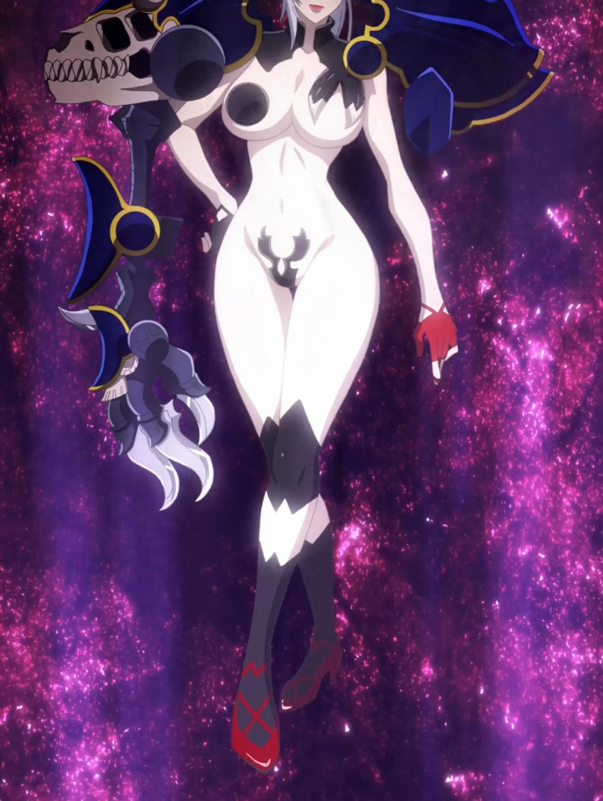 1girls 2017 anime_screencap armor belial_(nanatsu_no_taizai) belly breasts demon_girl hips large_breasts mature_female monster_girl pointy_ears screencap screenshot sin_nanatsu_no_taizai thick_thighs thighs tnk_(company) tummy white_hair wide_hips