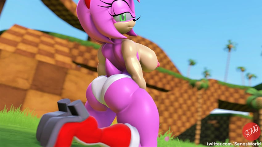 1girls 2023 3d amy_rose anthro anthro_focus anthrofied areola areolae ass ass_focus big_ass big_breasts breasts busty female female_focus female_only hi_res high_resolution highres hourglass_figure large_ass large_breasts looking_at_viewer on_knees partially_clothed partially_clothed_female sega sfm sfmseno smiling_at_viewer solo sonic_(series) sonic_the_hedgehog_(series) source_filmmaker underwear wink winking_at_viewer