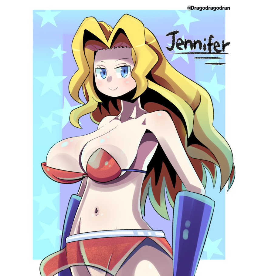 bikini bikini_top breasts disgaea disgaea_1 dragodragodran jennifer_(disgaea) large_breasts nippon_ichi_software