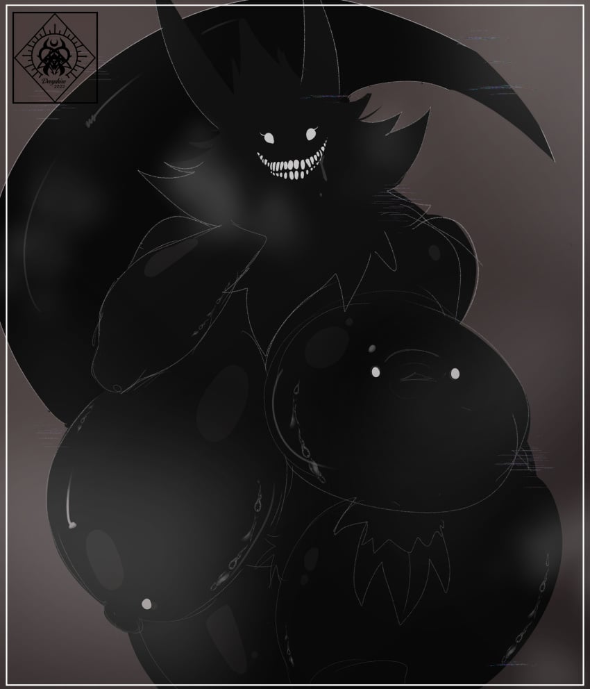 1girls 2022 2d 2d_(artwork) absurd_res anthro backrooms backrooms_creature black_body black_fur breasts devyshirehell drool drooling drooping_breasts female female_only furry glowing glowing_eyes hi_res huge_hips huge_thighs large_breasts multi_monster_(minstlu) nipples nude smile smile_at_viewer smiler_(the_backrooms) solo_female sweat sweatdrop sweaty_breasts tagme the_backrooms