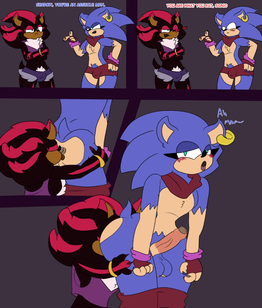 2boys absurd_res anal ass black_hair black_hair_bottom blue_hair blue_hair_on_black_hair blue_hair_top chibitay domination flirting gay hi_res light_hair_on_dark_hair male male/male oral rimming rimming_male sega sex shadow_the_hedgehog snapcube sonic_(series) sonic_the_hedgehog sonic_the_hedgehog_(series)