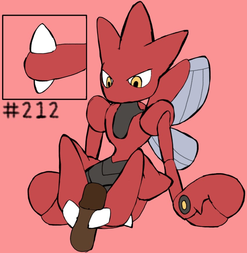 ambiguous_gender digital_media_(artwork) duo erection feet foot_fetish foot_play footjob generation_2_pokemon genitals hashtag hi_res id_number male nintendo number penis pokemon pokemon_(species) red_body scizor secretsableye sex simple_background toes wings yellow_eyes