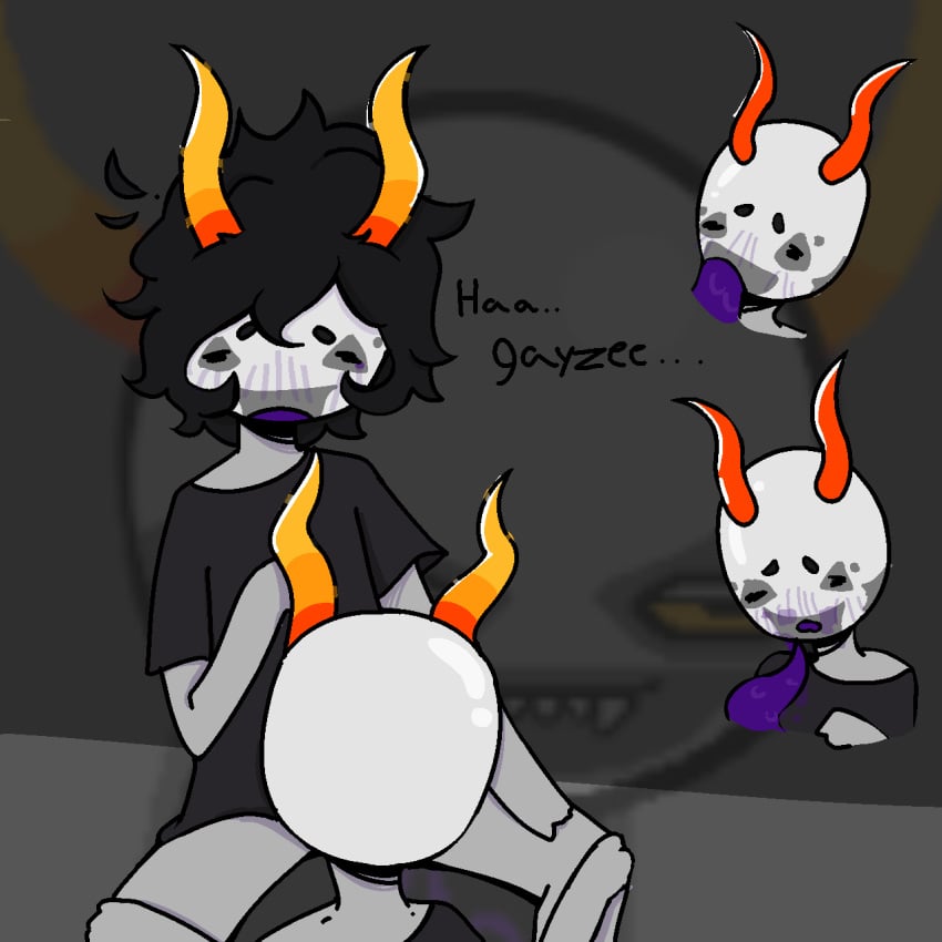 bald blowjob gamzee_makara gay gayzee homestuck joke male purple selfcest tentabulge tentacle_penis troll