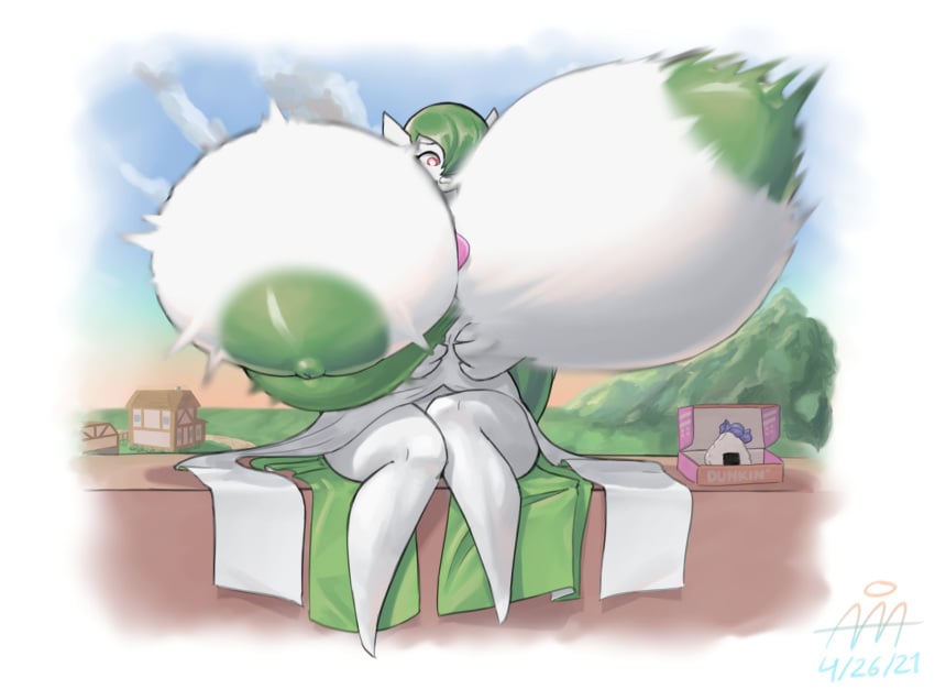 allanchorsaweigh anthro anthro_only breasts_expansion comic comic_page female_gardevoir gardevoir generation_3_pokemon hyper hyper_breasts oc pokémon_(species) pokemon pokemon_(species)