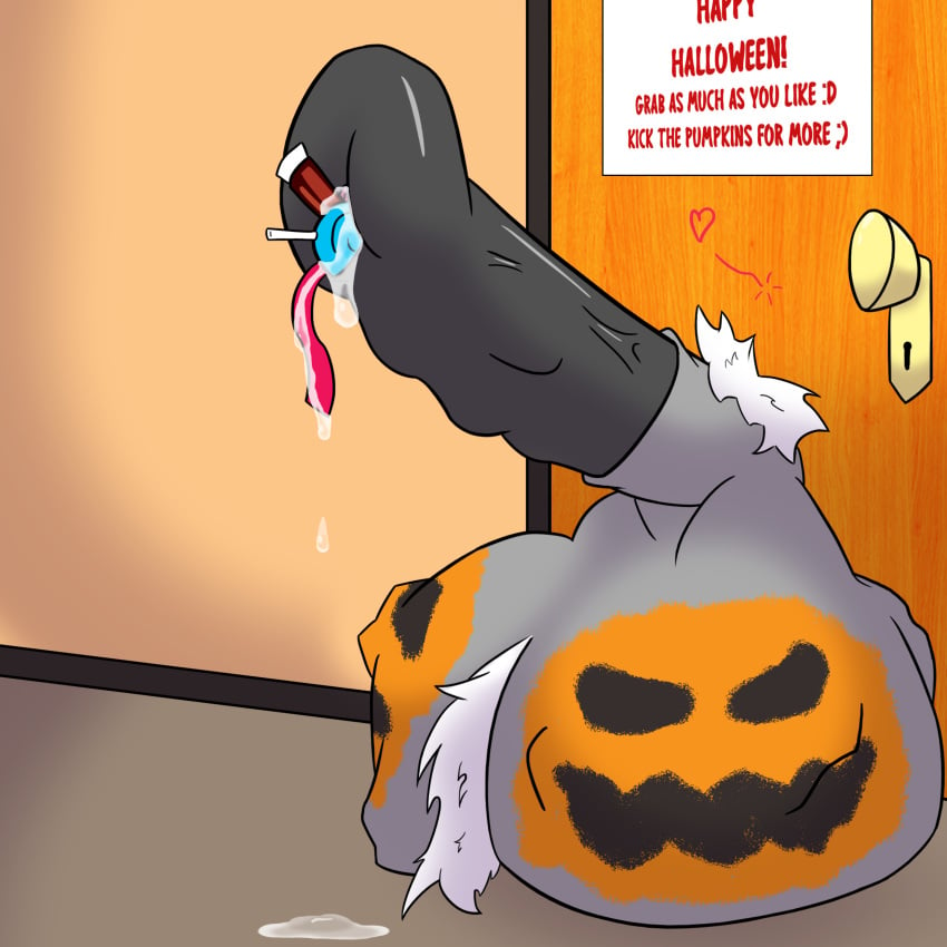 1futa anthro bodohcibai candy cock_and_ball_torture cum door futa_urethral_insertion futanari gigantic_penis gigantic_testicles glory_hole halloween horsecock huge_penis huge_testicles male_urethral_insertion urethral_bulge urethral_insertion utility_genital veiny_penis