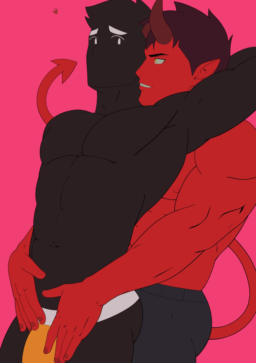 2023 2boys 2males bara black_body black_skin boys color colored comic comic_cover cresxart damien_lavey demon demon_boy demon_horns demon_male demon_tail digital_art gay gay_male hd high_resolution homosexual homosexual_male horns looking_at_partner looking_each_other male male/male male_only males males_only maroon_hair monster monster_boy monster_prom monsters multiple_boys multiple_males muscles muscular muscular_male nipples oz_(monster_prom) partially_clothed partially_naked partially_nude red_body red_skin semi_nude smile smiley_face smiling smiling_at_partner tail underpants video_game video_game_character white_eyes yaoi yellow_eyes