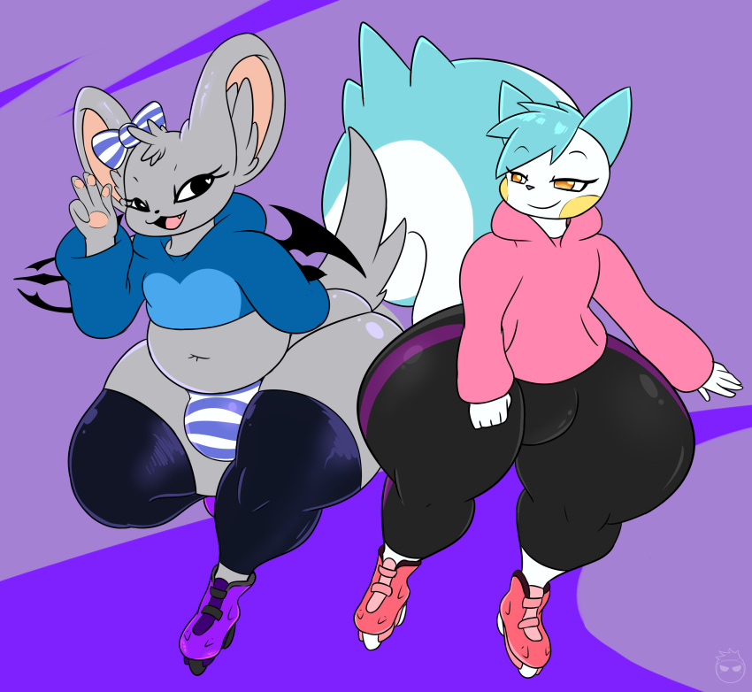 anthro bulge chinchilla chubby femboy fur furry hand_on_hip hi_res implied_ass_cleavage incubus kirbot12 minccino open_mouth pachirisu panties penis_bulge pokémon_(species) pokemon pokemon_(species) squirrel tagme tail thiccino_(mincheeto) thick_thighs trident wide_hips