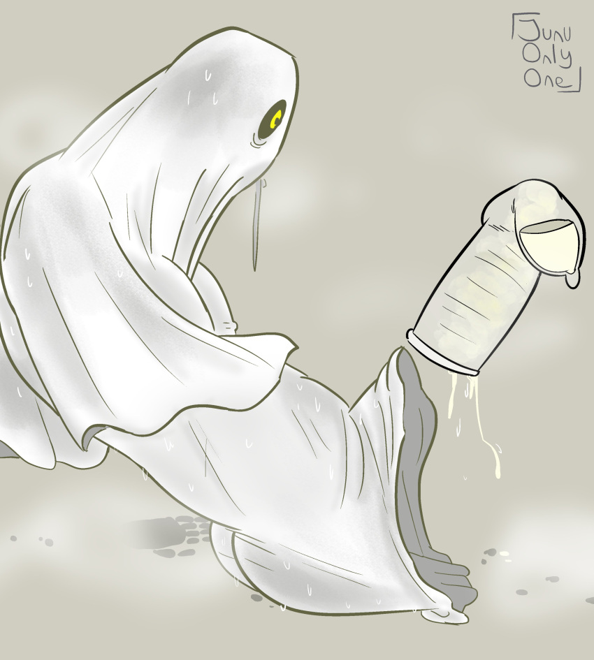 1boy 2023 artist_logo artist_name barazoku big_penis condom cum cum_drip cum_dripping_from_penis erection ghost ghost_boy halloween hi_res highres holidays human invisible invisible_man invisible_penis junuonlyone male male_only manly penis_outline solo yellow_eyes