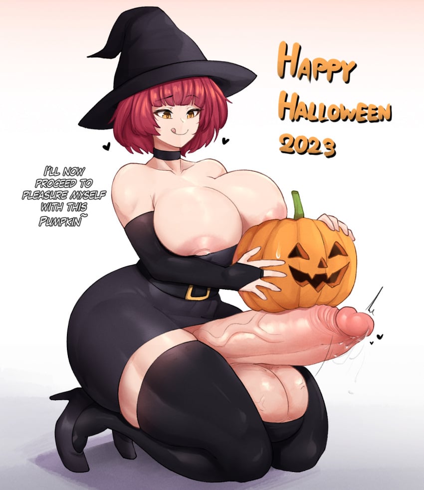 1futa anestesiaz areolae armwear balls bangs bare_shoulders big_breasts big_penis bottomless breasts brown_eyes busty choker cleavage clothed clothing collar costume english_text erect_penis erection fat_cock futa_only futanari gigantic_penis halloween halloween_costume happy_halloween hard_on hat heels high_heels horny huge_ass huge_balls huge_breasts huge_cock hung hung_futanari jack-o'-lantern large_breasts large_penis licking_lips light-skinned_futanari light_skin massive_penis mostly_clothed nipple_slip nipples penis pumpkin red_hair redhead revealing_clothes short_hair slutty_clothing slutty_outfit solo solo_futa text thick thick_penis thick_thighs thigh_highs thighhighs thighs tight_clothing tongue tongue_out veiny_penis witch witch_costume witch_hat