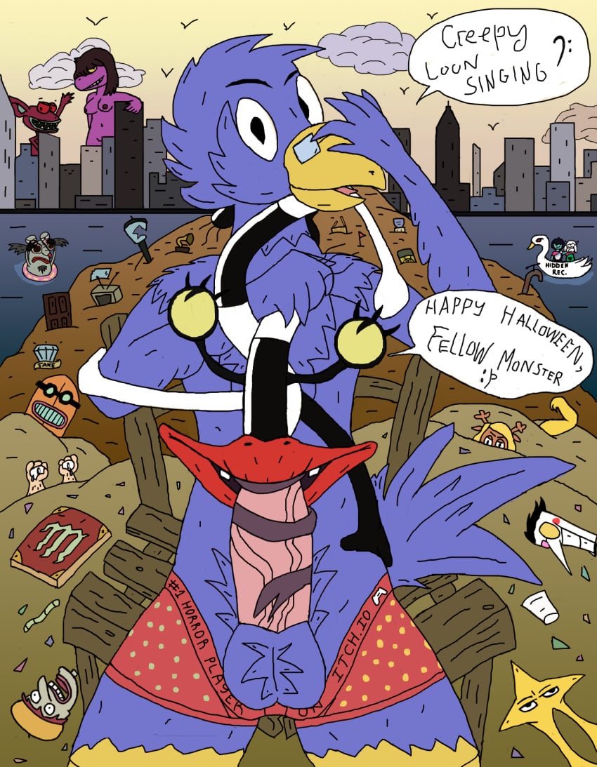 aaahh!!!_real_monsters anthro avian berdly bird bovid caprine chair city cityscape clothed clothing deer deltarune detailed_background doll duo eyewear feathers fellatio female furniture garbage_dump glasses goat group gynomorph halloween hi_res holidays hrisaura ickis itch.io kris_(deltarune) krumm lips long_tongue male male/female male_focus mammal monster nickelodeon noelle_holiday oblina oral partially_clothed penile plastic ralsei reptile scalie sex spamton_g._spamton speech_bubble stalking starwalker_(deltarune) susie_(deltarune) teeth text the_gromble thick_lips tongue tongue_out tonguejob toothy_fellatio trash undertale_(series) underwear underwear_down underwear_only