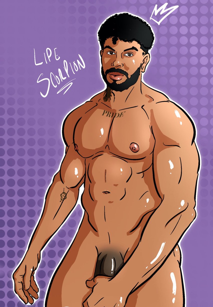 african african_male afro-latino covering_crotch covering_penis felipe_ferreira gaypiscesboo latino male male_only melanin muscles muscular muscular_male onlyfans_model penis_peek real_person tattoos