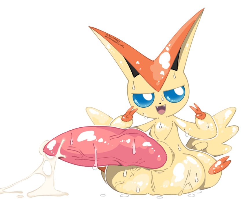 big_balls big_penis burningegg cum cumshot giant_penis gigantic_penis gigantic_testicles huge_balls huge_cock pokemon tagme victini