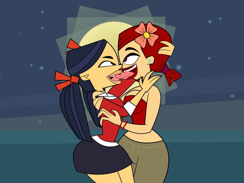 2girls asian cartoon_network female french_kiss kissing kitty_(tdi) pennsatucky tagme the_ridonculous_race total_drama:_revenge_of_the_island total_drama_island yuri zoey_(tdi)