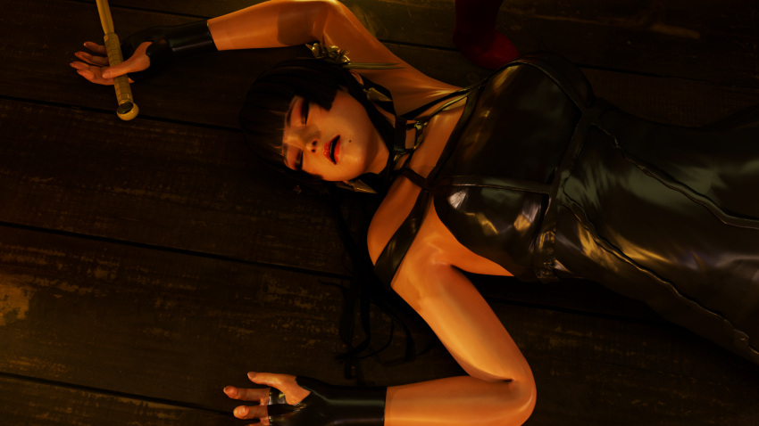 1girls 3d assassin cosplay dead_or_alive dead_or_alive_5 defeated female_human gold_hairband hairband halloween human kktzane knocked_out mature_female nyotengu ryona solo spy_x_family thorn_princess thorn_princess_(cosplay) unconscious yor_briar yor_forger