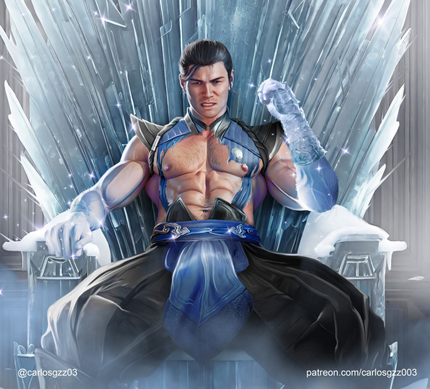 asian asian_male bi-han carlos_gzz east_asian east_asian_male male male_only mortal_kombat mortal_kombat_1_(2023) muscles muscular muscular_male ripped_clothing sub-zero