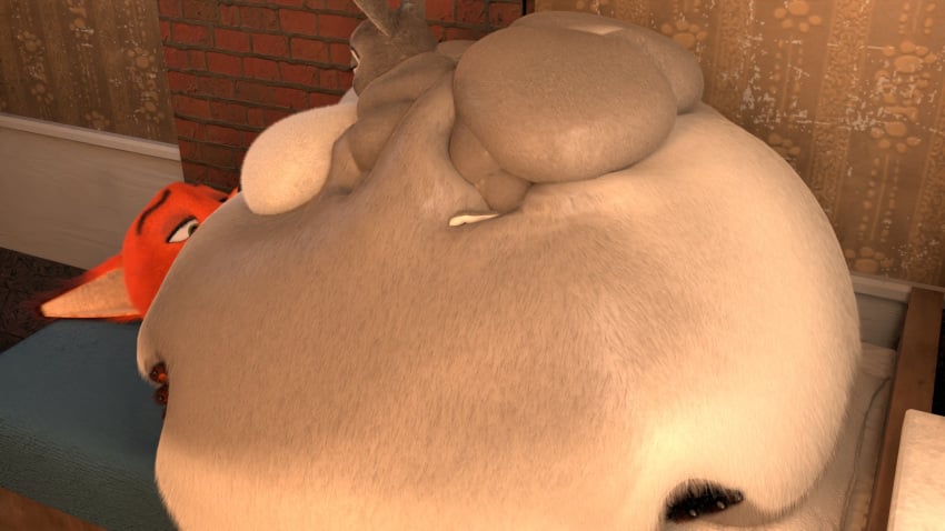 big_ass big_breasts breasts bubble_butt extrudeds huge_ass judy_hopps nick_wilde overweight thick_thighs wide_hips zootopia