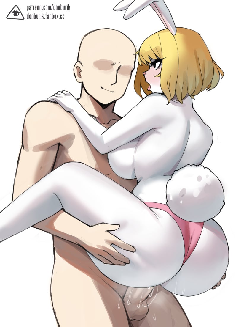 1boy 1girls anthro ass blonde_hair breasts bunny_ears carrot_(one_piece) donburikazoku female high_resolution human human_on_anthro large_ass large_breasts light-skinned_female light_skin male one_piece panties penis rabbit_ears rabbit_girl sex short_hair thick_thighs uncensored white_body