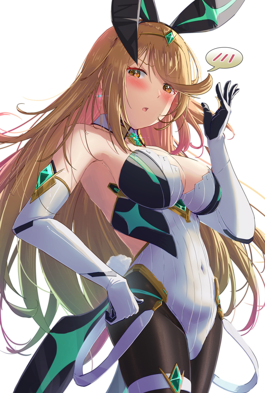 alternate_costume breasts female female_only looking_at_viewer mythra nintendo open_mouth origami45554722 solo xenoblade_(series) xenoblade_chronicles_2