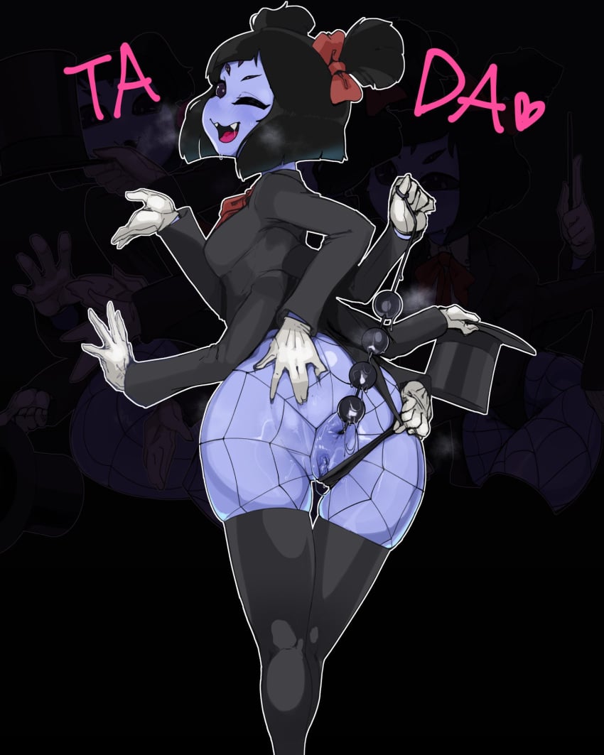 anal anal_beads anus magician_hat magician_tuxedo md-thetest mdthetest muffet multi_arm multi_eye multi_limb pussy sex_toy solo spider_girl spider_humanoid tagme undertale undertale_(series)