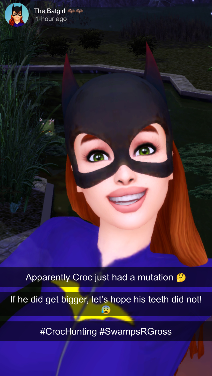 3d barbara_gordon batgirl batman_(series) dc dc_comics killer_croc mutation part1 pof3445 snapchat the_sims the_sims_4 waylon_jones