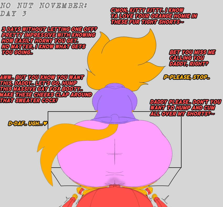 alien anthro anthro_on_anthro anthro_only bent_over best_friends big_ass big_butt bubble_butt clothed clothed_sex clothing dafimos_fang dialogue dirty_talk erect_penis erection erection_under_clothes fat_ass femboy feminine_male first_person_view from_behind from_behind_position fully_clothed gay huge_ass huge_butt imminent_orgasm looking_down lwd_cartoonz male male/male male_only neil_lash nervous no_nut_november orange_fur pov precum precum_through_clothing presenting_ass presenting_hindquarters short_shorts short_sleeves shorts sketch spiky_hair striped_body sweater teasing thick thick_hips thick_legs tight_clothing tshirt turtleneck turtleneck_sweater