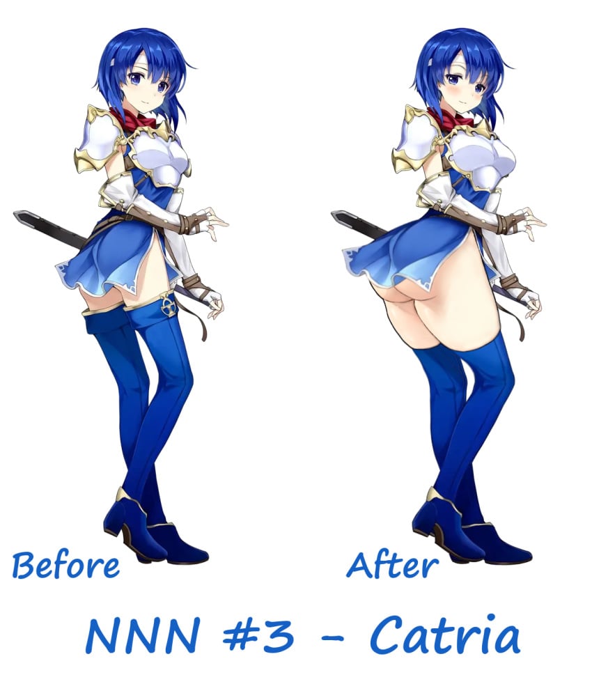 1girls alternate_ass_size armor ass ass_expansion before_and_after blue_eyes blue_hair blue_thighhighs blush catria_(fire_emblem) edit female female_only fire_emblem fire_emblem:_shadow_dragon_and_the_blade_of_light fire_emblem_heroes huge_ass nintendo no_nut_november official_artwork_edit page_3 solo sutton184_edits sword thick_thighs thighhighs thighs third-party_edit